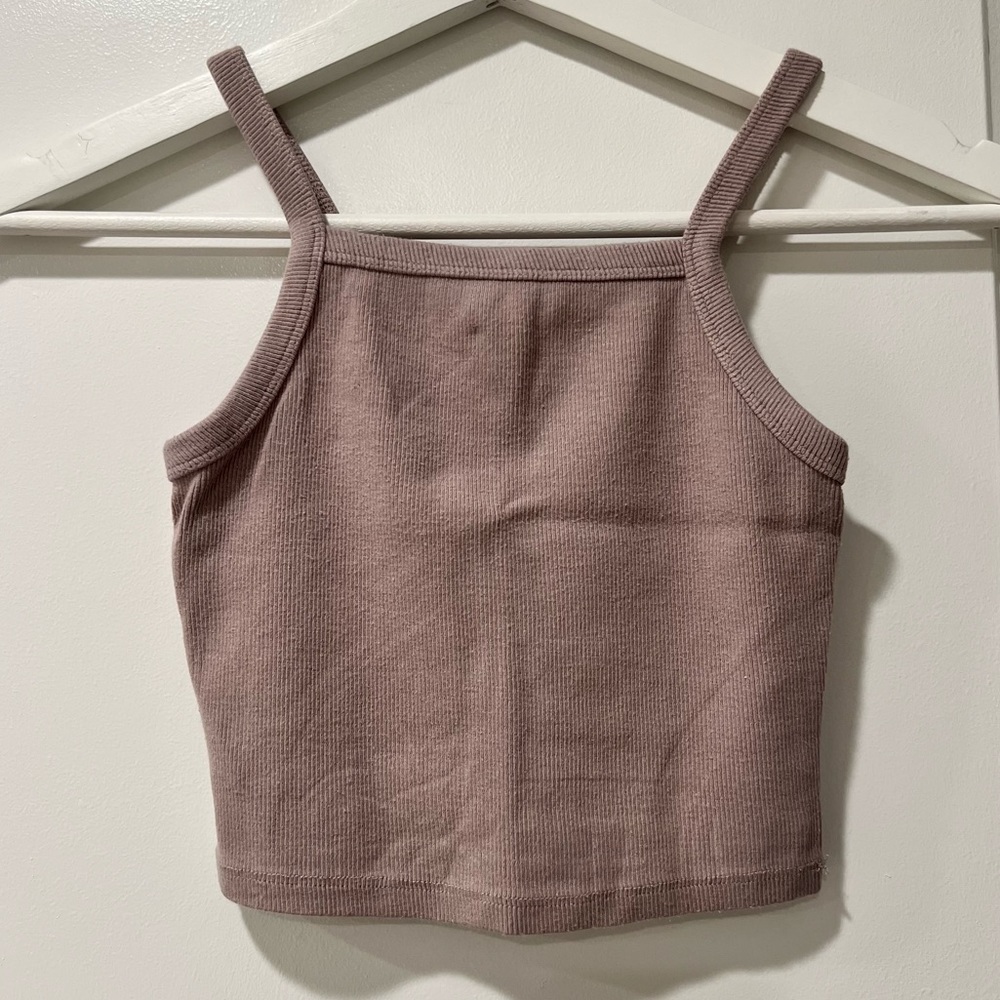 Garage Nude/Light Pink Square Neck Tank Top Size Small